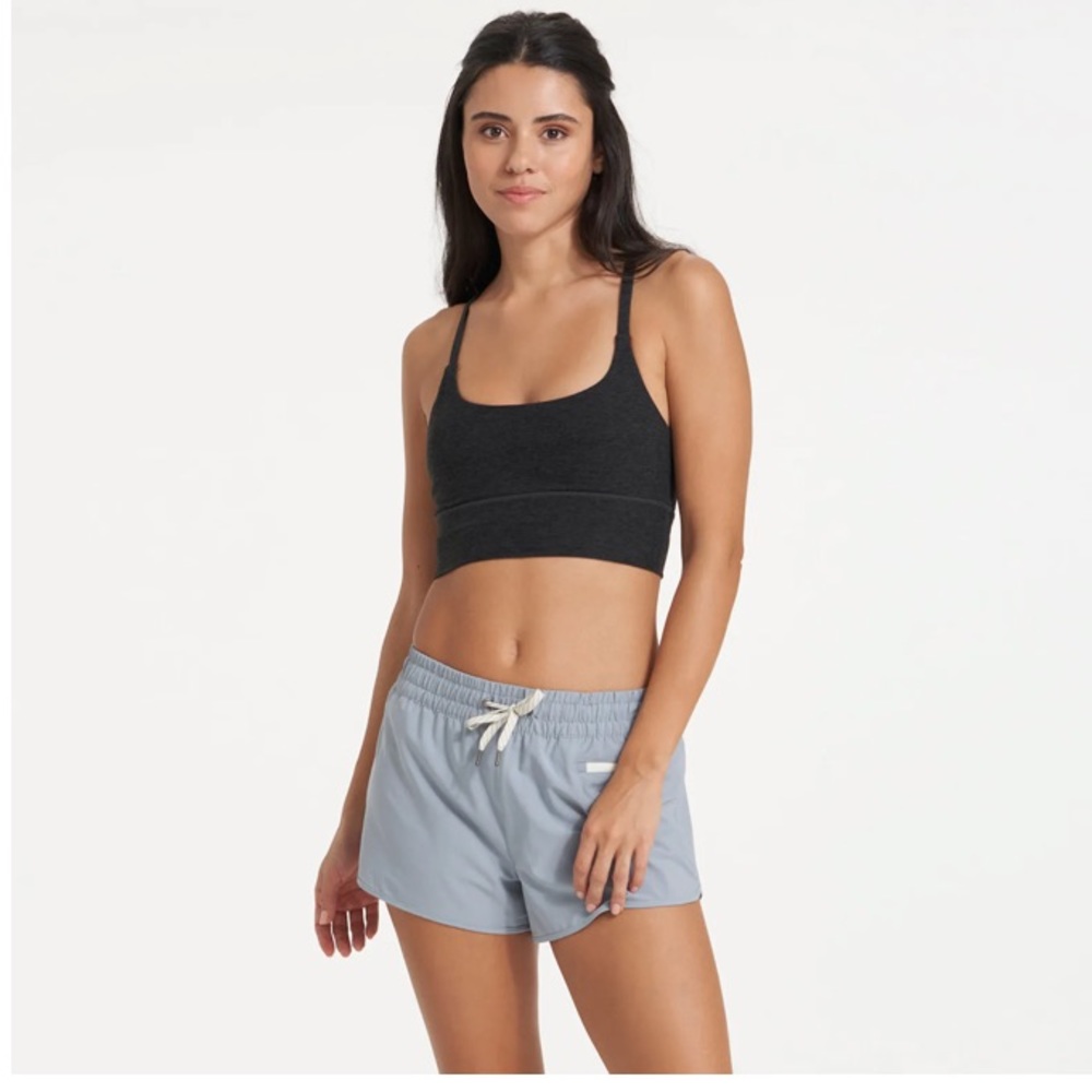 LIKE NEW Vuori Long Line Elevation Bra, Black Heather XS